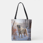 Anatolische herder liet het sneeuwKerstmis Tote Bag (Achterkant)