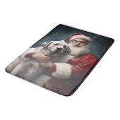 Anatolische Herder met Kerstman Kerstmis Badmat (Gekanteld)