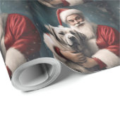 Anatolische Herder met Kerstman Kerstmis Cadeaupapier (Rol Hoek)