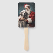 Anatolische Herder met Kerstman Kerstmis Handwaaier (Achterkant)