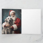 Anatolische Herder met Kerstman Kerstmis Kaart (Binnen)
