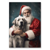 Anatolische Herder met Kerstman Kerstmis Kaart (Achterkant)