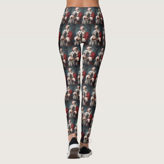 Anatolische Herder met Kerstman Kerstmis Leggings (Achterkant)