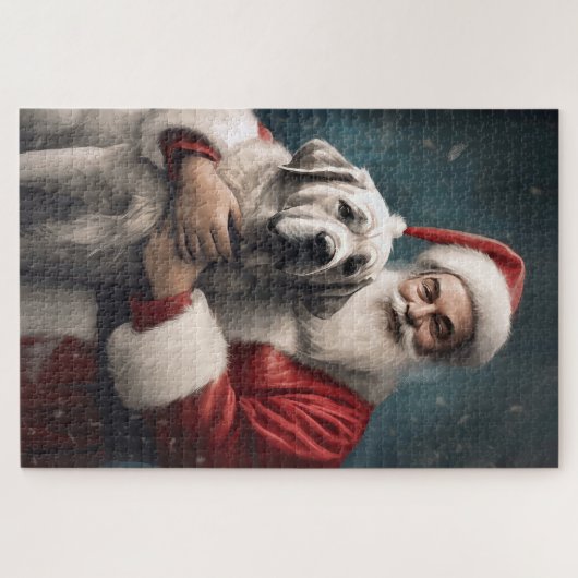 Anatolische Herder met Kerstman Kerstmis Legpuzzel (Horizontaal)