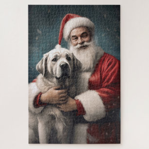Anatolische Herder met Kerstman Kerstmis Legpuzzel
