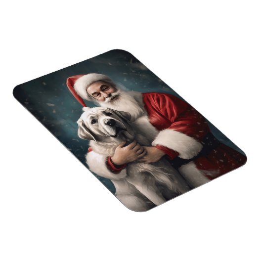 Anatolische Herder met Kerstman Kerstmis Magneet (Rechterzijde)