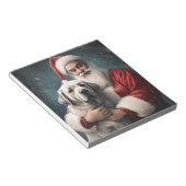 Anatolische Herder met Kerstman Kerstmis Notitieblok (Schuin)