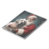 Anatolische Herder met Kerstman Kerstmis Notitieblok (Linkerzijde)
