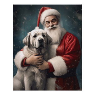 Anatolische Herder met Kerstman Kerstmis Perfect Poster