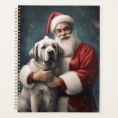 Anatolische Herder met Kerstman Kerstmis Planner (Voorkant)