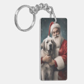 Anatolische Herder met Kerstman Kerstmis Sleutelhanger (Voorkant Links)