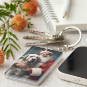 Anatolische Herder met Kerstman Kerstmis Sleutelhanger (Voorkant Rechts)