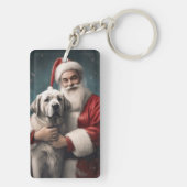 Anatolische Herder met Kerstman Kerstmis Sleutelhanger (achterkant)