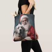 Anatolische Herder met Kerstman Kerstmis Tote Bag (Dichtbij)