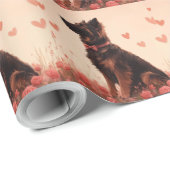 Anatolische herder met Rozen - Valentijnsdag Cadeaupapier (Rol Hoek)