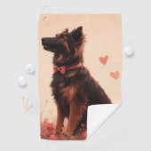 Anatolische herder met Rozen - Valentijnsdag Golfhanddoek (Insitu)