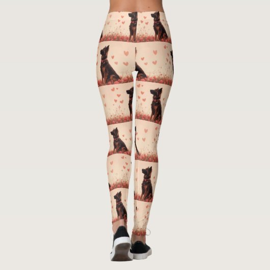 Anatolische herder met Rozen - Valentijnsdag Leggings (Achterkant)