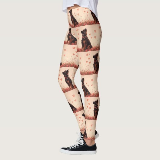 Anatolische herder met Rozen - Valentijnsdag Leggings (Links)