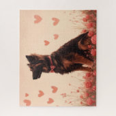 Anatolische herder met Rozen - Valentijnsdag Legpuzzel (Verticaal)