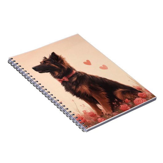 Anatolische herder met Rozen - Valentijnsdag Notitieboek (Rechterzijde)