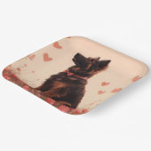 Anatolische herder met Rozen - Valentijnsdag Papieren Bordje (Gebogen)