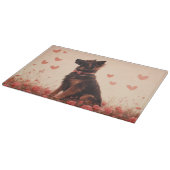 Anatolische herder met Rozen - Valentijnsdag Snijplank (Hoek)