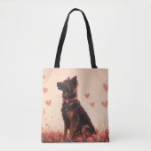 Anatolische herder met Rozen - Valentijnsdag Tote Bag (Voorkant)