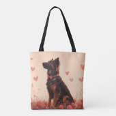 Anatolische herder met Rozen - Valentijnsdag Tote Bag (Achterkant)