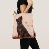 Anatolische herder met Rozen - Valentijnsdag Tote Bag (Dichtbij)