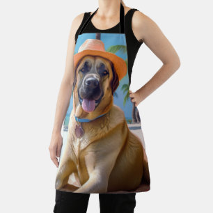 Anatolische herder op het strand, cadeau voor hond schort