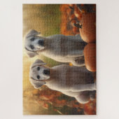 Anatolische Herder Puppy Herfst Delight Pompoen Legpuzzel (Verticaal)