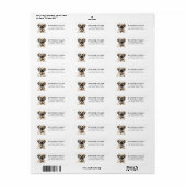 Anatolische herder retour adreslabels etiket (Full Sheet)