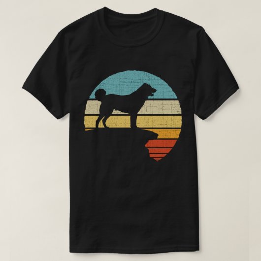 Anatolische Herder Retro  Hondenpuppy Eigenaar T-shirt (Design voorkant)