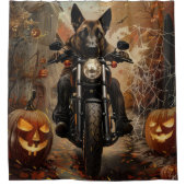 Anatolische Herder Rijden Motorfiets Halloween Douchegordijn (Voorkant)