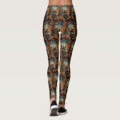 Anatolische Herder Rijden Motorfiets Halloween Leggings (Achterkant)