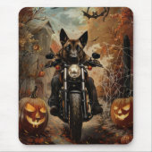 Anatolische Herder Rijden Motorfiets Halloween Muismat (Voorkant)