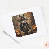 Anatolische Herder Rijden Motorfiets Halloween Vierkante Sticker (Envelop)