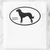 Anatolische herder Silhouette Ovale Sticker (Tas)