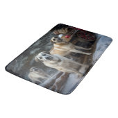 Anatolische Herder Sneeuwslee Kerstdecoratie Badmat (Gekanteld)