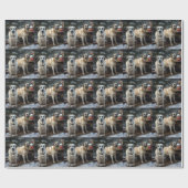 Anatolische Herder Sneeuwslee Kerstdecoratie Cadeaupapier (Vlak)