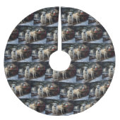 Anatolische Herder Sneeuwslee Kerstdecoratie Kerstboom Rok (Voorkant)