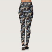 Anatolische Herder Sneeuwslee Kerstdecoratie Leggings (Achterkant)