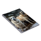 Anatolische Herder Sneeuwslee Kerstdecoratie Notitieboek (Rechterzijde)