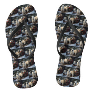 Anatolische Herder Sneeuwslee Kerstdecoratie Teenslippers