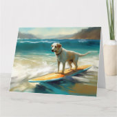 Anatolische herder strand surfen schilderij kaart (Voorkant)