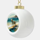 Anatolische herder strand surfen schilderij keramische bal ornament (Rechts)