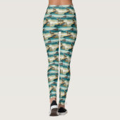 Anatolische herder strand surfen schilderij leggings (Achterkant)