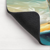 Anatolische herder strand surfen schilderij muismat (Hoek)