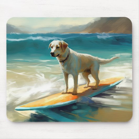 Anatolische herder strand surfen schilderij muismat (Voorkant)