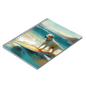 Anatolische herder strand surfen schilderij notitieboek (Linkerzijde)